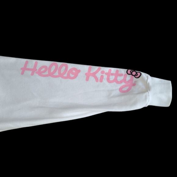 Sanrio Hello Kitty Carnival Graphic Sweatshirt XL White Kawaii Pastel Y2K EUC - Picture 3 of 8